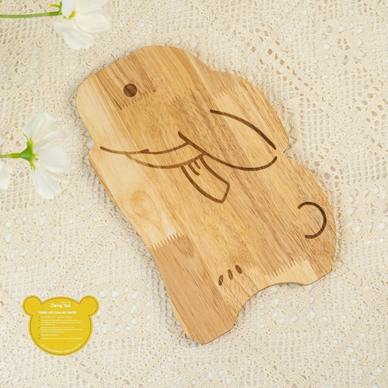 Thớt gỗ chế biến đồ ăn dặm cho bé Song Tuệ