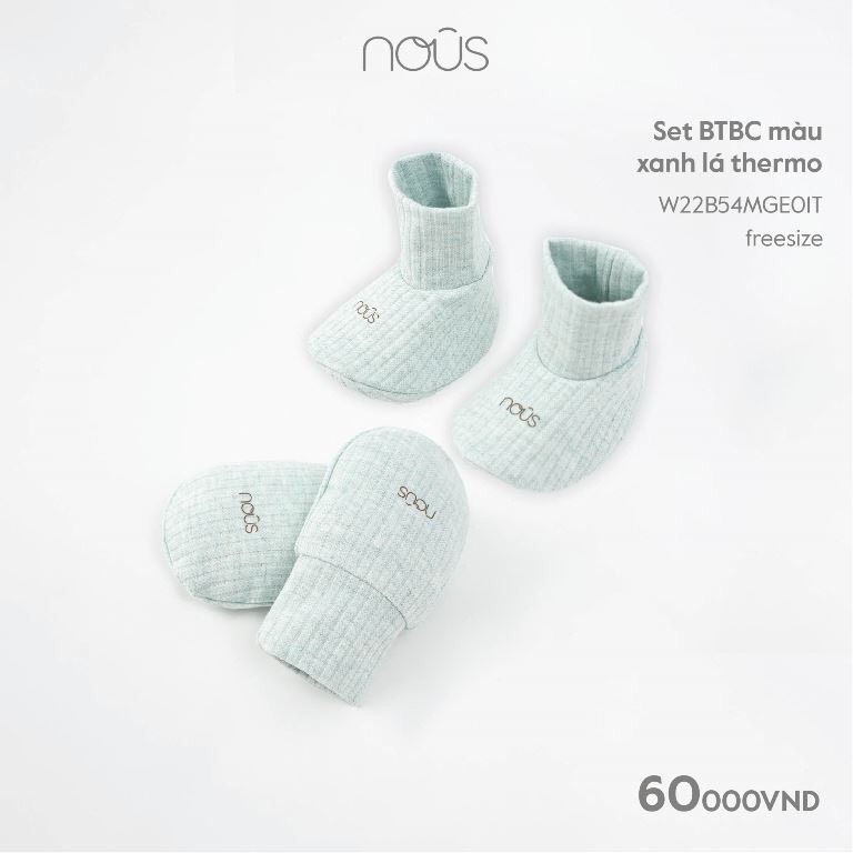 Set bao tay bao chân Nous màu xanh lá thermo