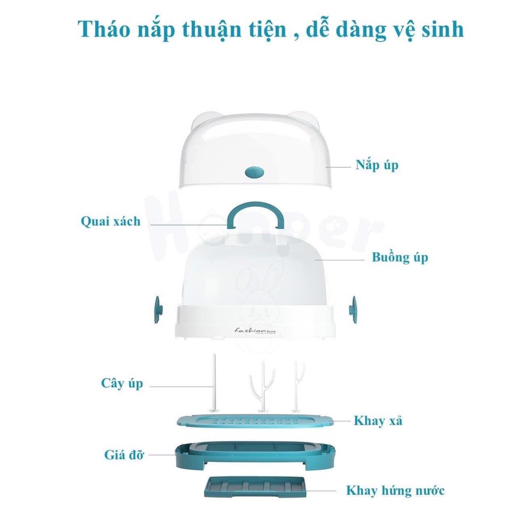Giá úp bình sữa hình gấu Honper HP532