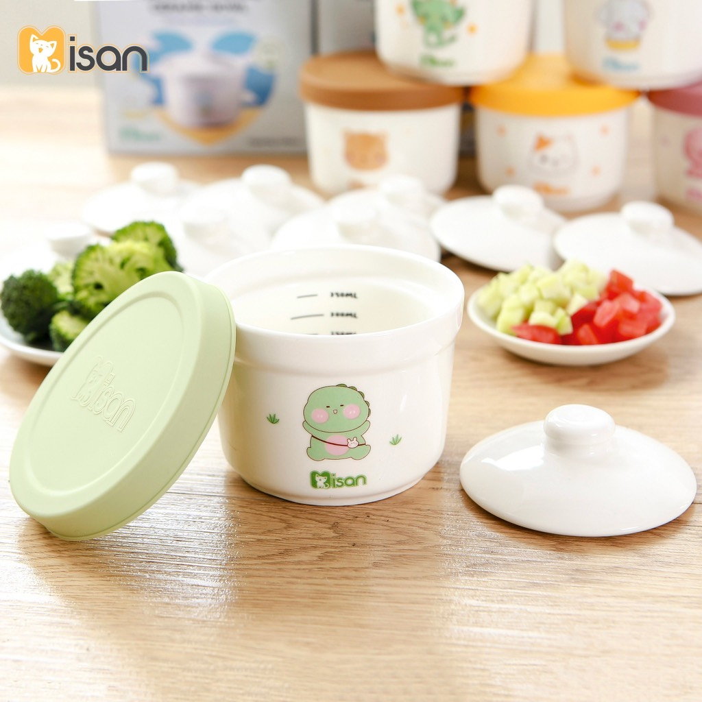 Bát sứ có nắp đậy, chia vạch Misan (2 nắp) 200ml