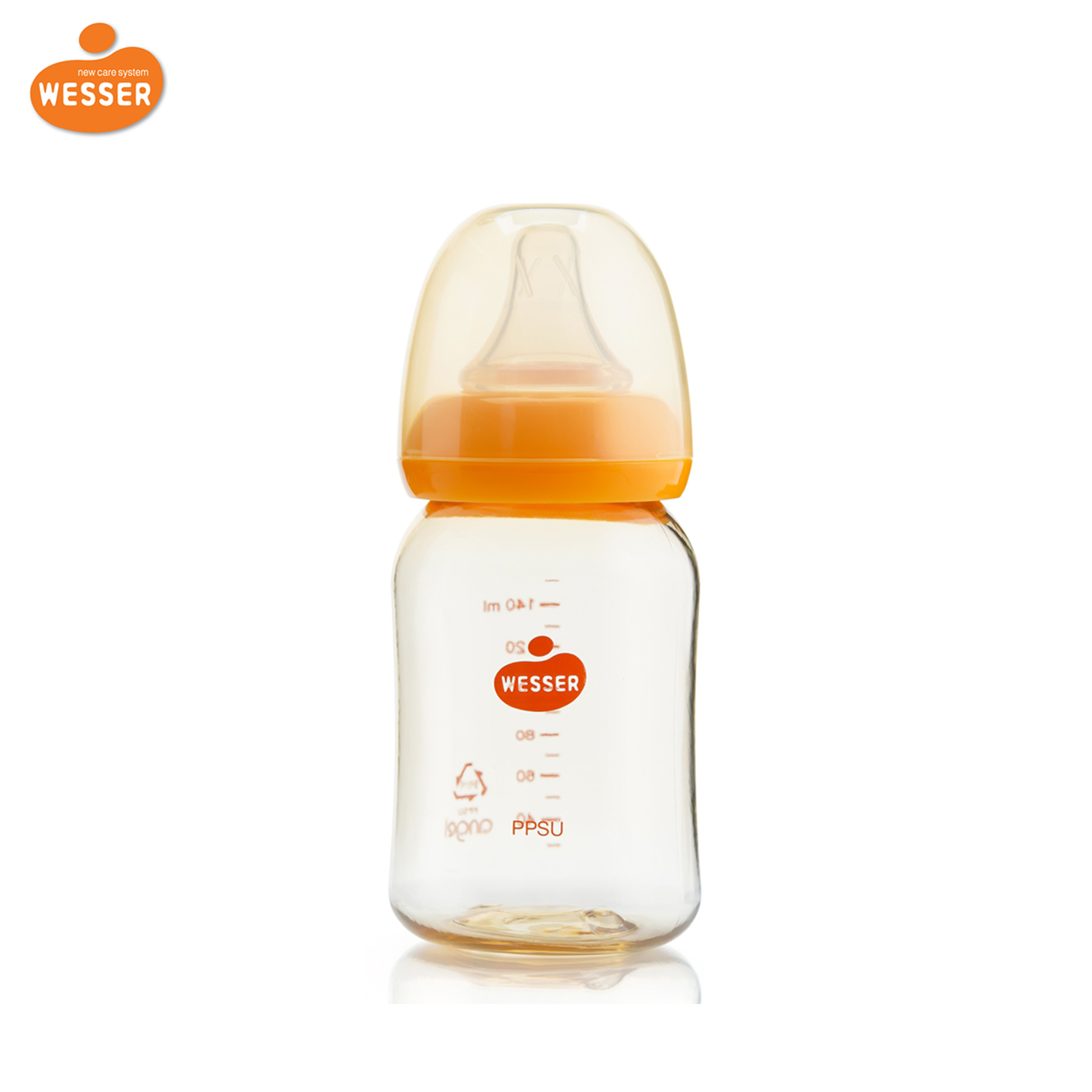 Bình sữa Wesser cổ hẹp nhựa PPSU 140ml