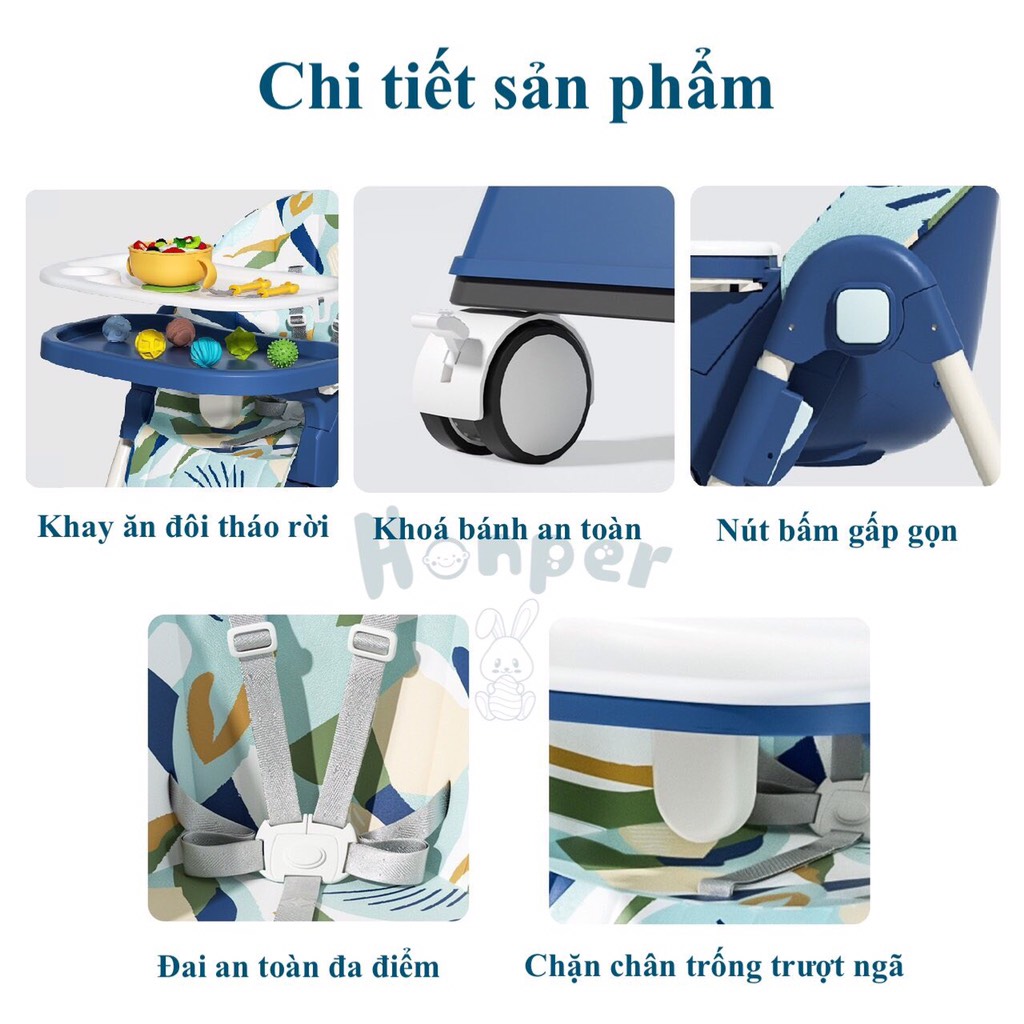 Ghế ăn dặm điều chỉnh độ cao Honper HP214