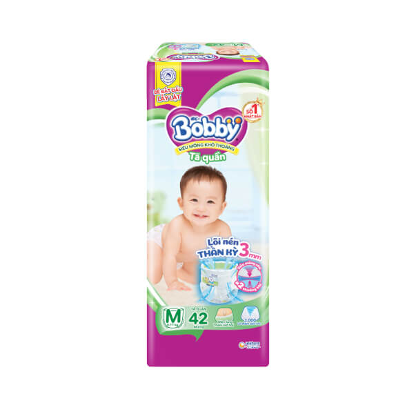 Tã quần Bobby Fresh size M 42 miếng (5-11kg)