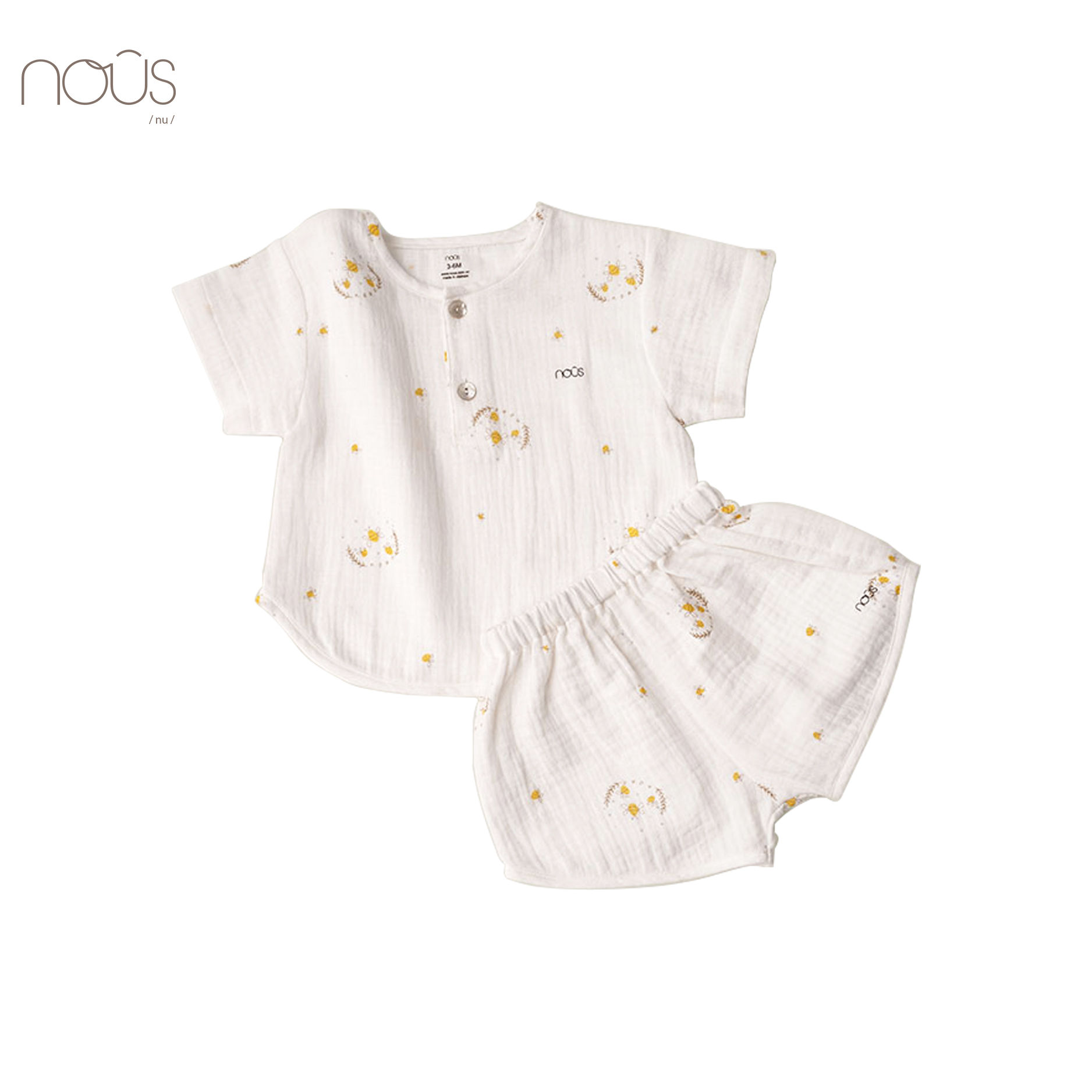 Bộ cài thẳng cộc trắng hình ong cầu vồng