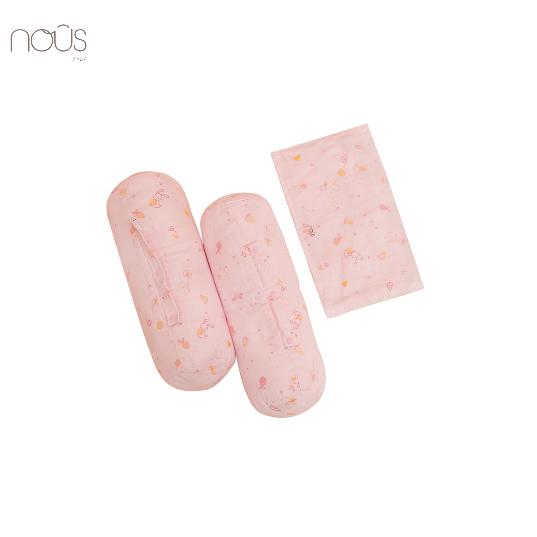 Gối chặn hồng hình hoa quả