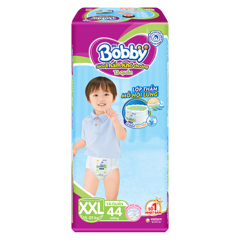 Tã quần Bobby Fresh size 2XL 44 miếng (13-25kg)