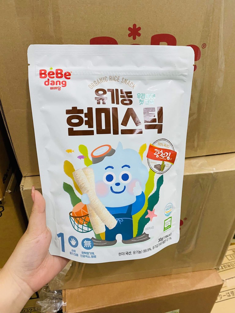 Bánh gạo lức hữu cơ BeBedang Organic cho bé - Từ 6 tháng