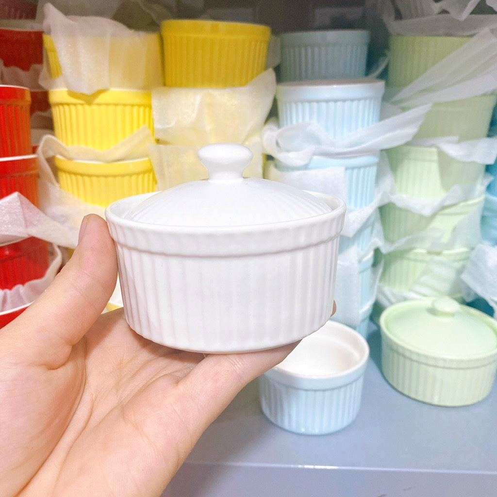 Chén sứ Ramenkin có nắp