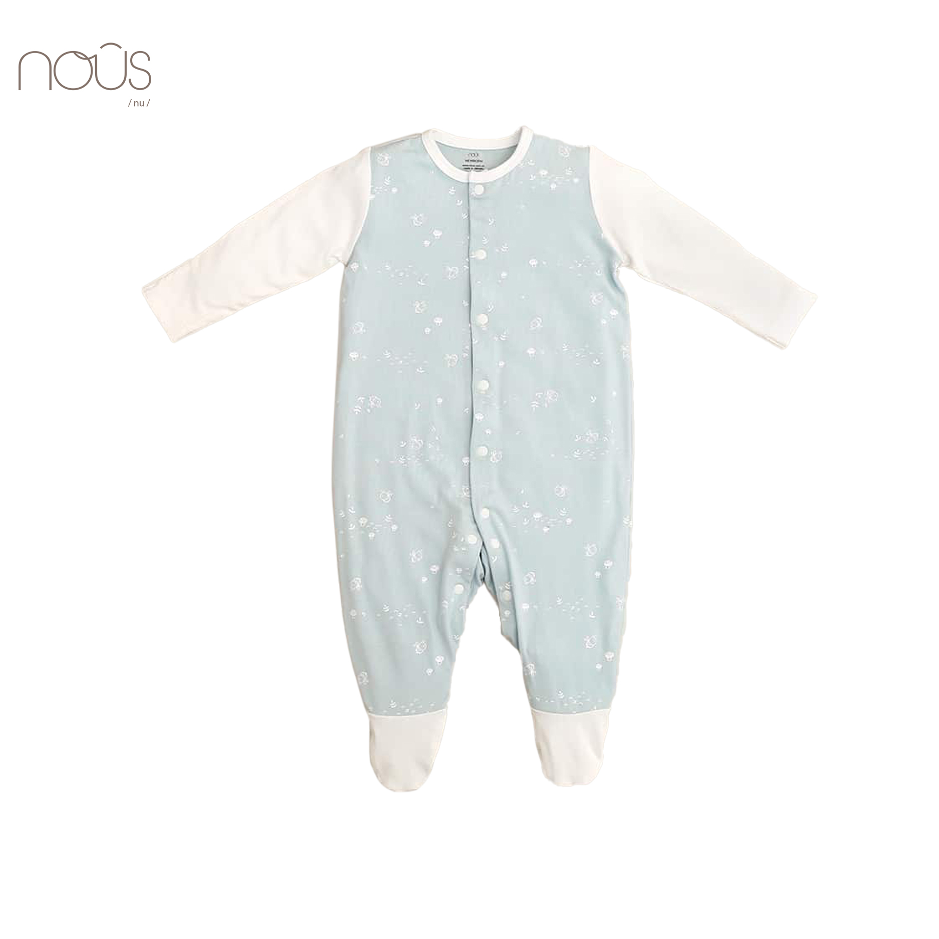 Bộ body có tất xanh hoạ tiết ong size Newborn (dành cho bé sơ sinh dưới 3.8Kg)