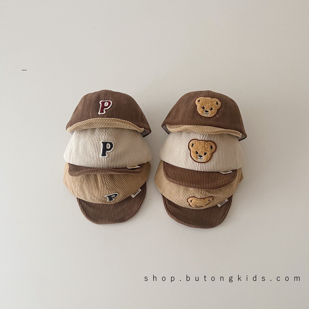 Mũ lưỡi trai len tăm họa tiết cho bé