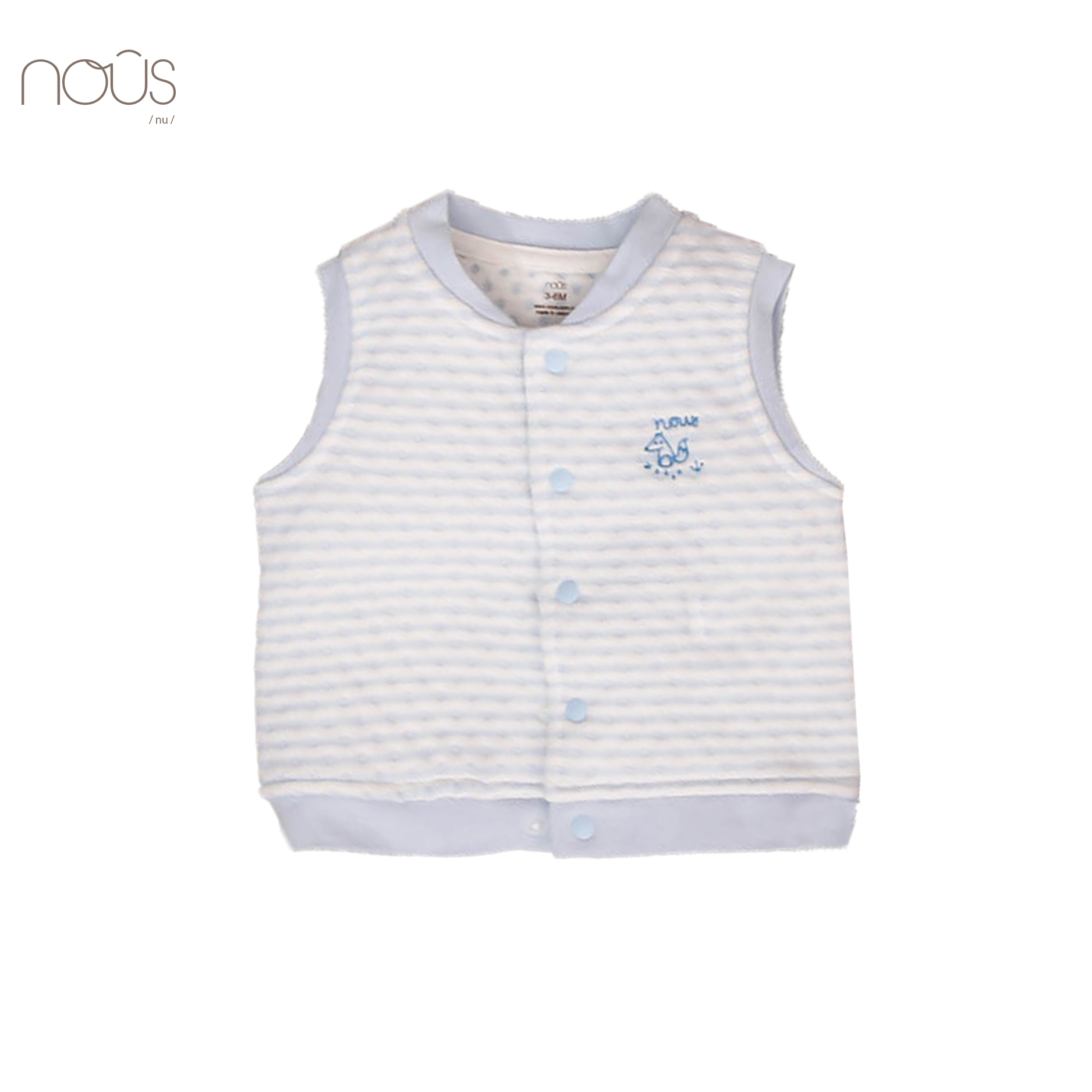 Bộ Gilet kẻ xanh trời