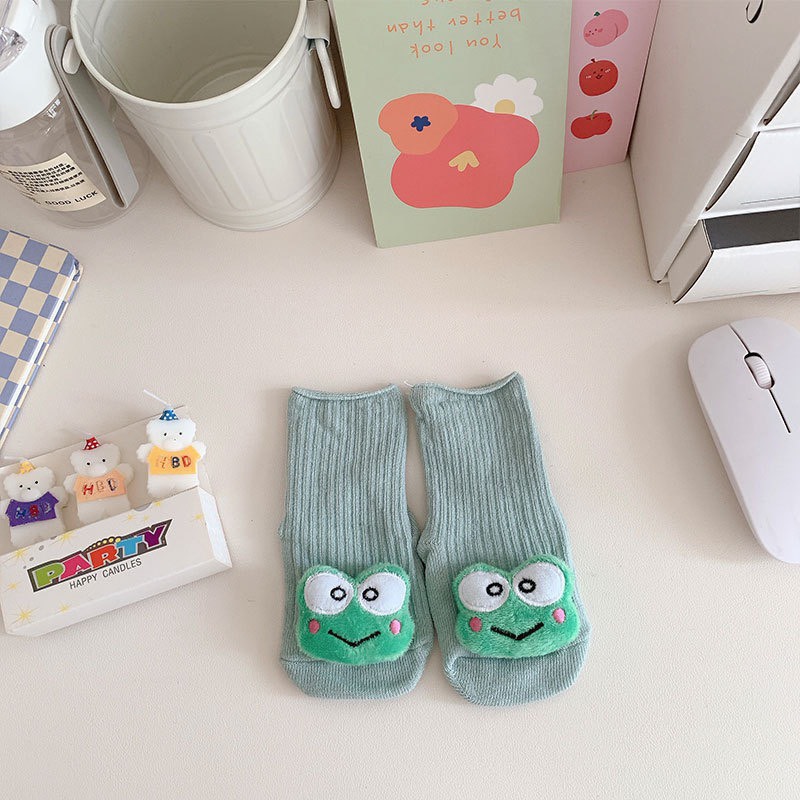 Tất dài len tăm chống trượt hình thú (0-3 tuổi)