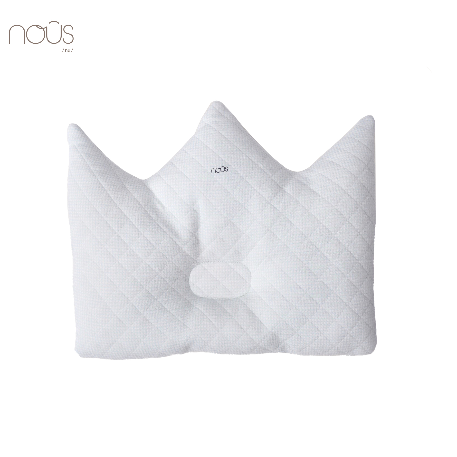 Gối bông hình vương miện xanh