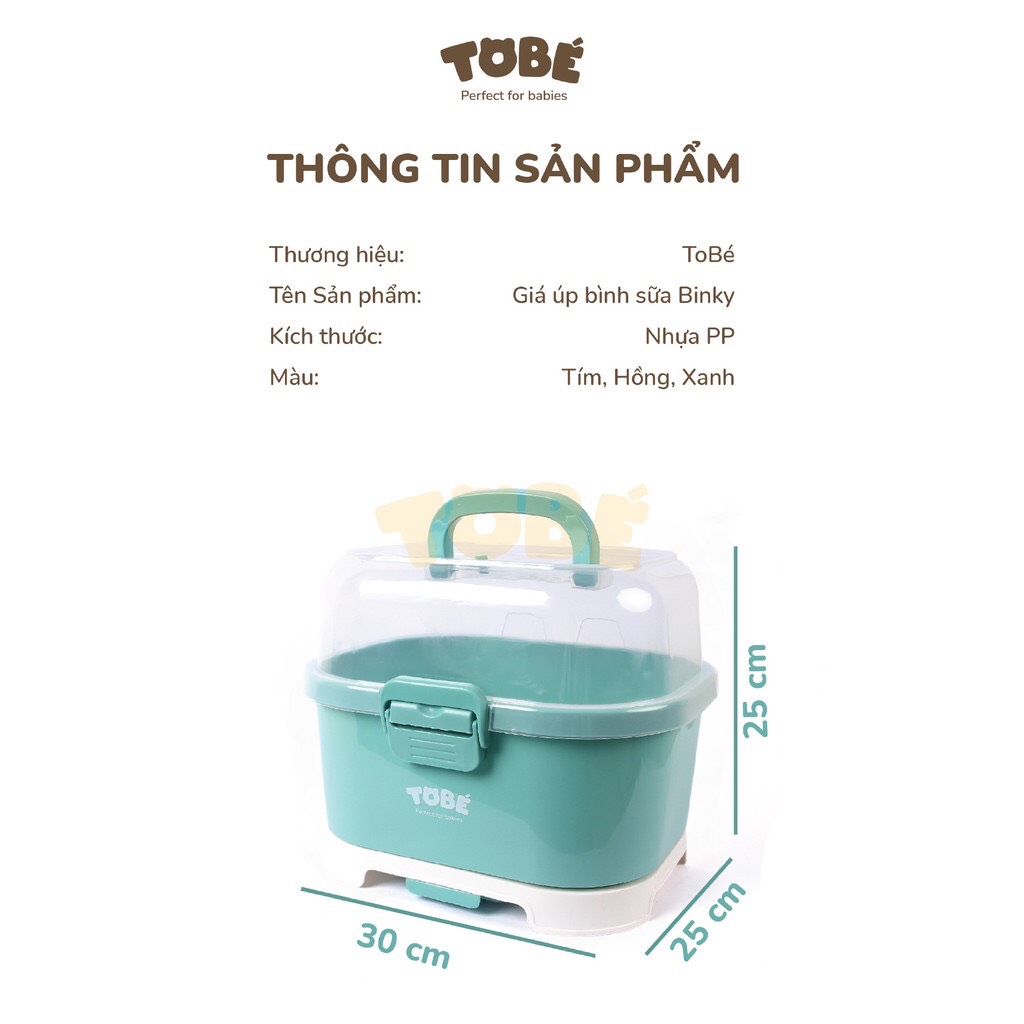Giá úp bình sữa có nắp đậy Binky