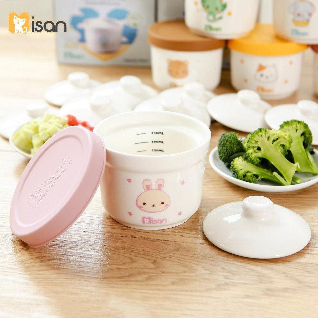 Bát sứ có nắp đậy, chia vạch Misan (2 nắp) 200ml