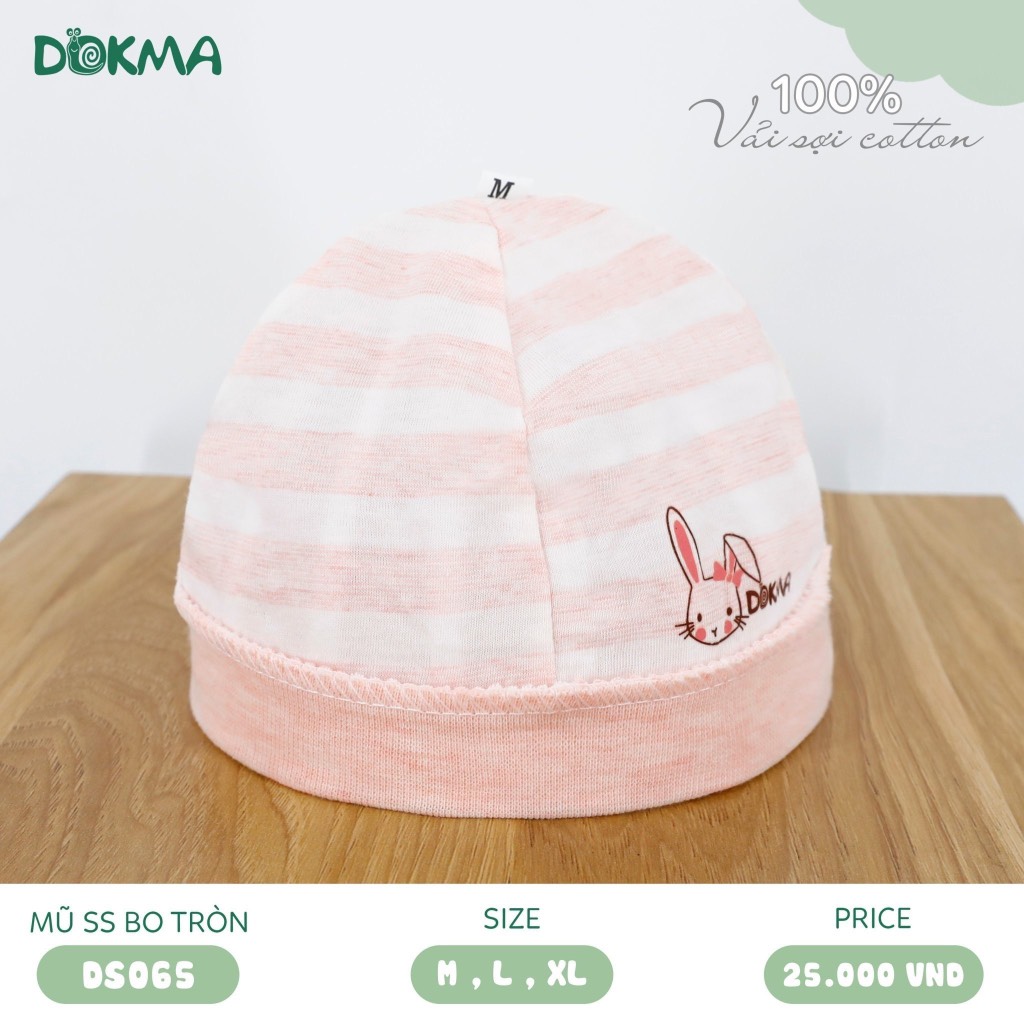 Mũ sơ sinh bo tròn Dokma - DS065
