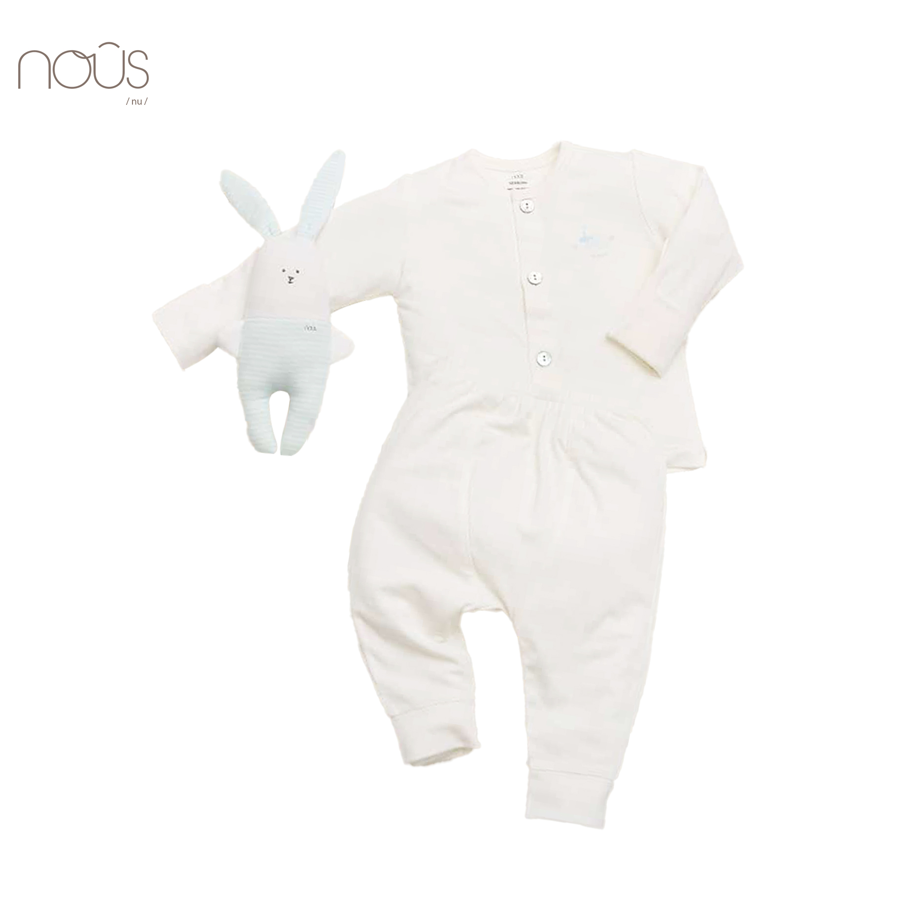 Bộ cài thẳng dài trắng hình cừu size Newborn (dành cho bé sơ sinh dưới 3.8Kg)