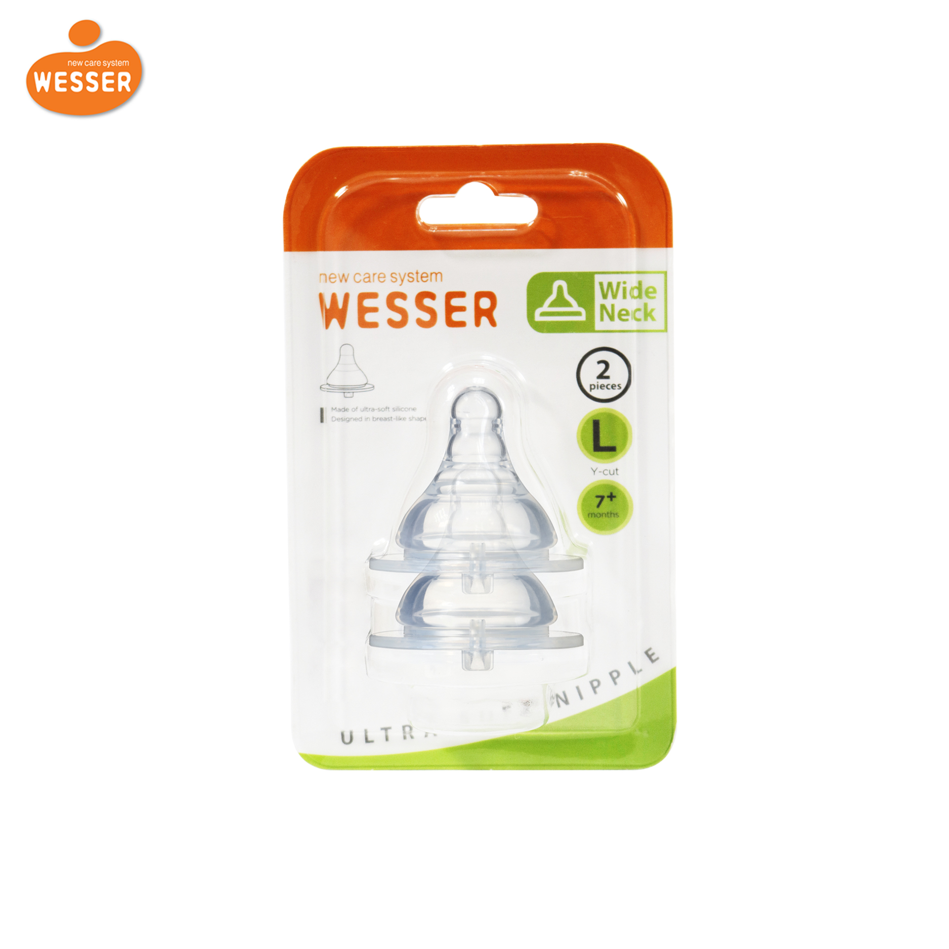 Vỉ 2 núm ty Wesser cổ rộng siêu mềm size L