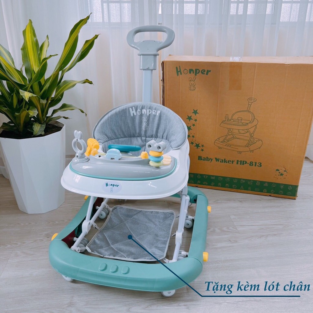 Xe tập đi kiêm bập bênh, có cần đẩy Honper HP813