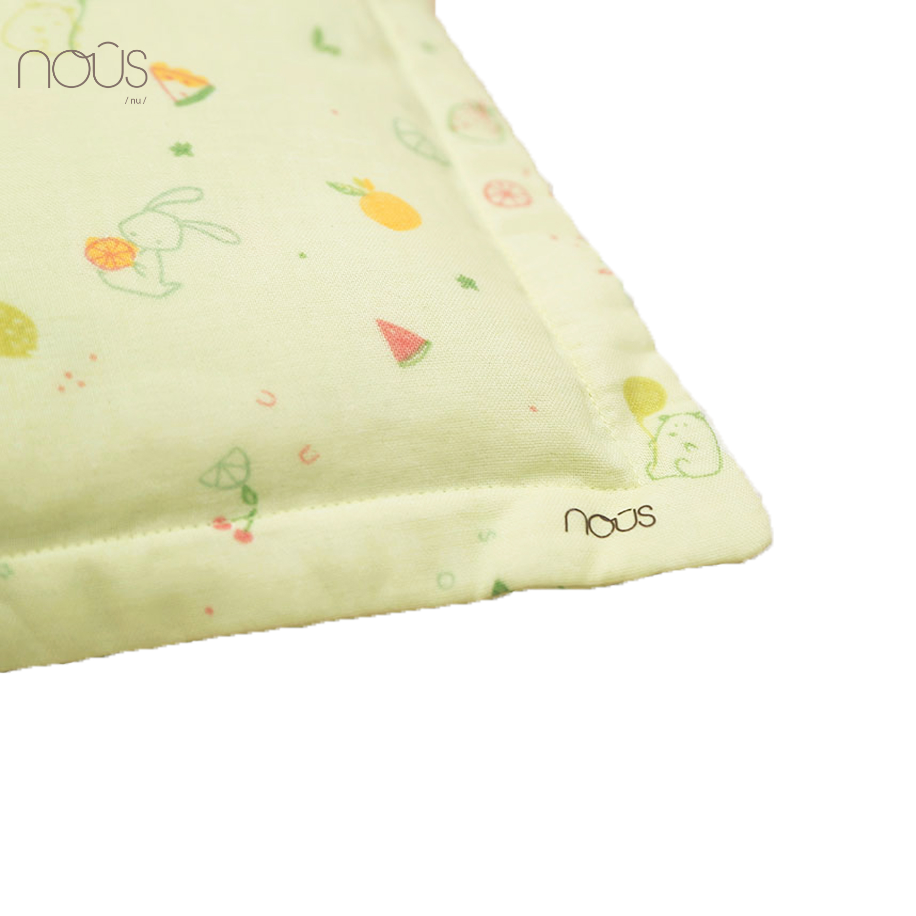 Gối bông xanh lá hình trái cây