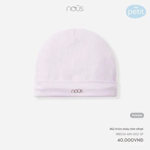 Mũ tròn màu tím nhạt - KM
