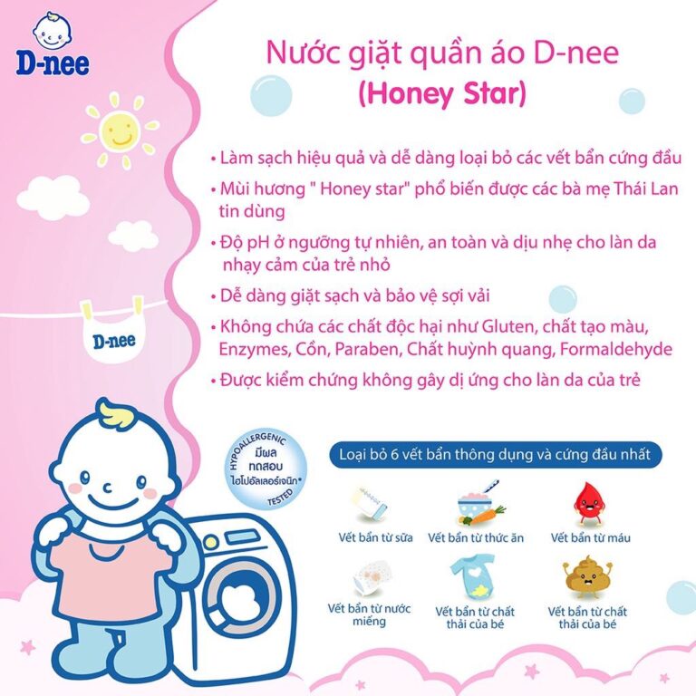 Dung dịch giặt quần áo D-Nee Hồng