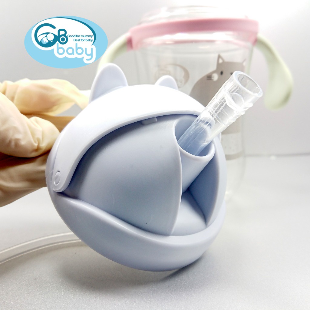 Bình tập uống nước tritan cho bé GB-Baby 300ml (Tặng kèm chổi vệ sinh ống hút)