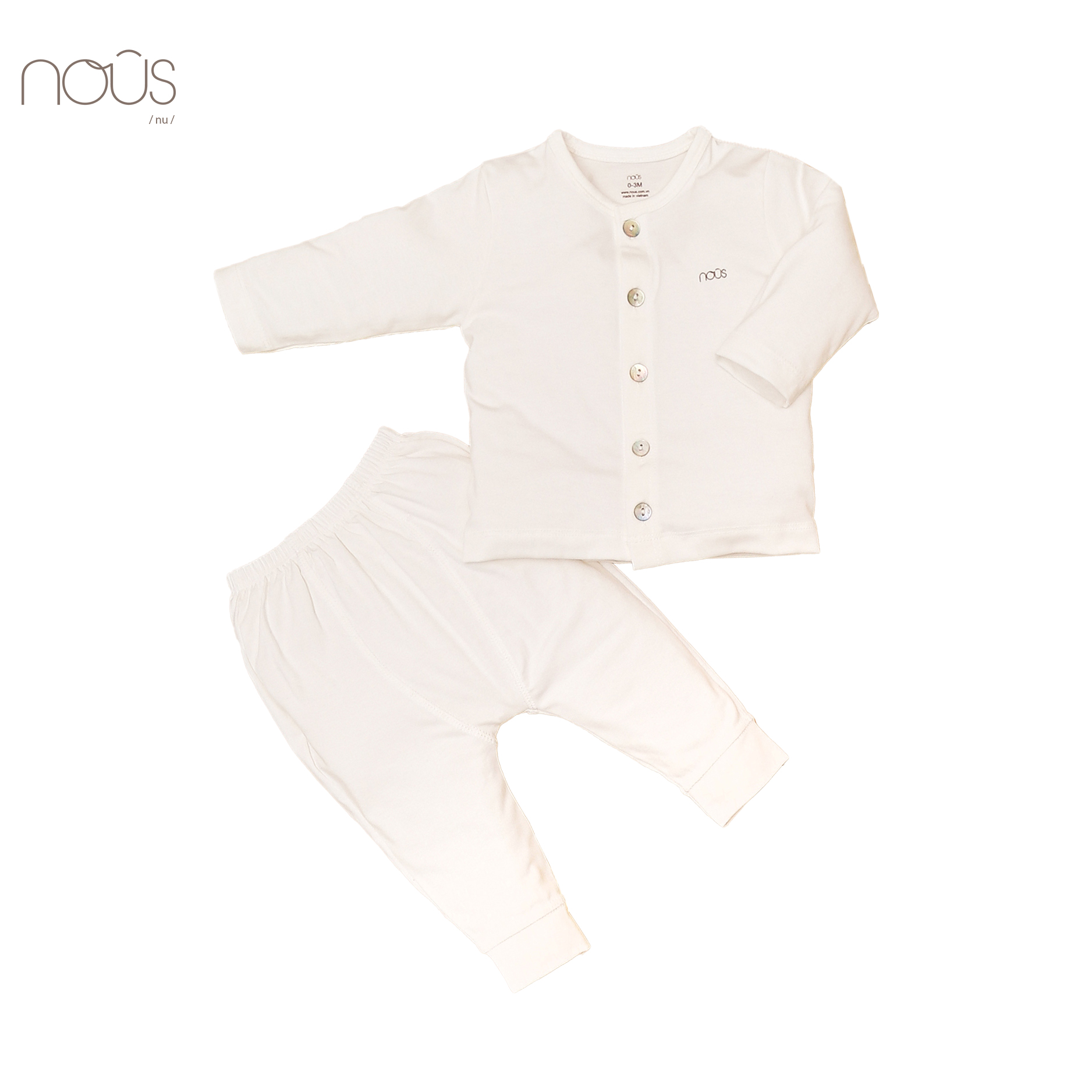 Bộ cài thẳng dài petit trắng