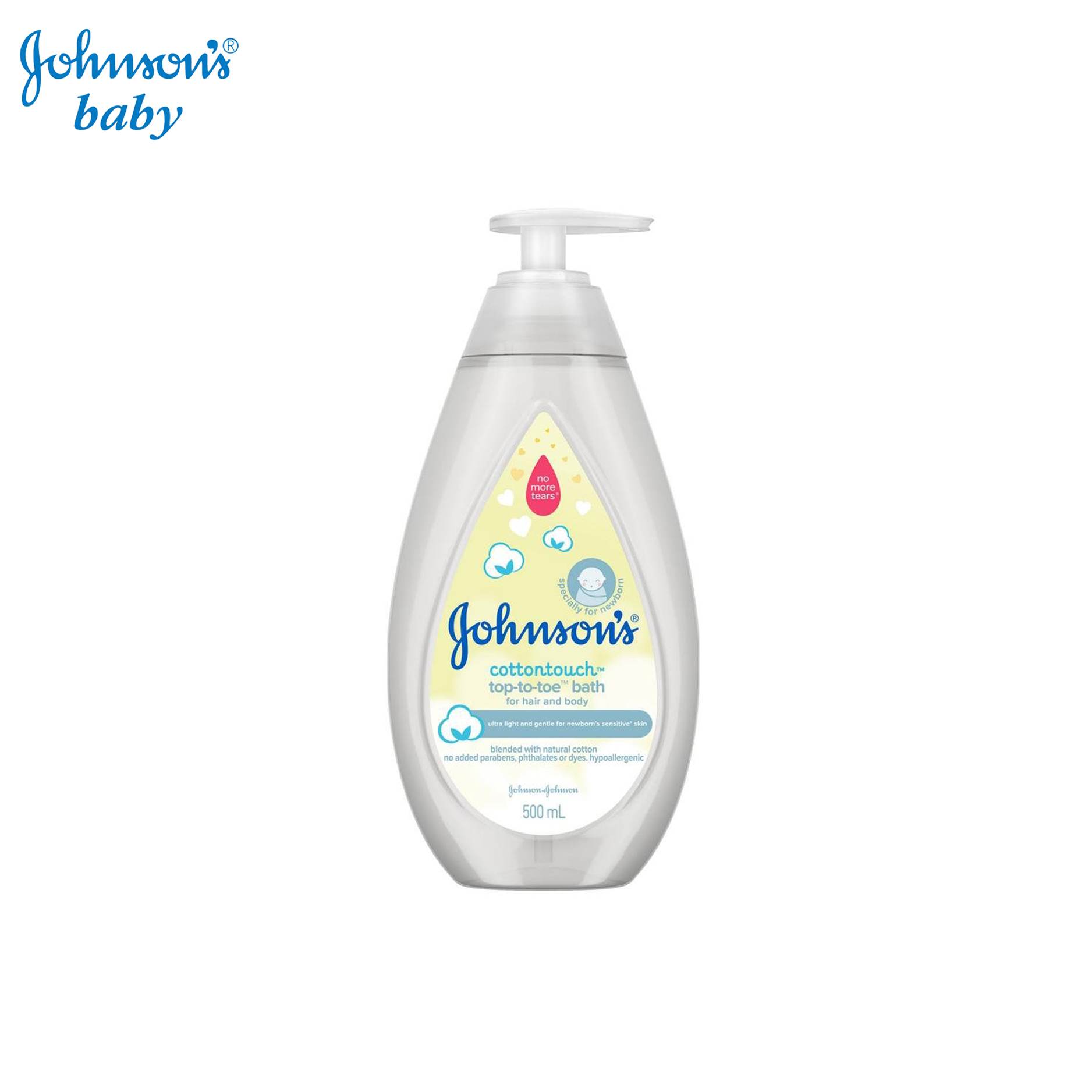 Sữa tắm trẻ sơ sinh dành cho da nhạy cảm Johnson's ® Top-To-Toe Cotton Touch