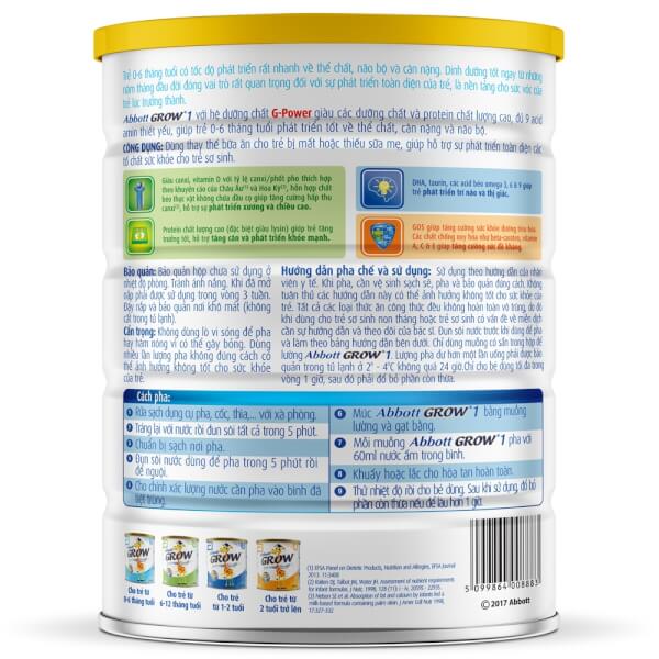 Sữa Abbott Grow 1+ (1-2 tuổi) - 900g