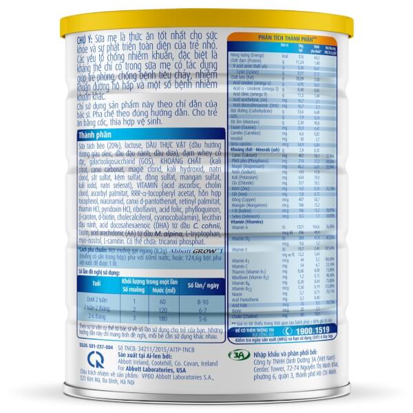 Sữa Abbott Grow 1+ (1-2 tuổi) - 900g