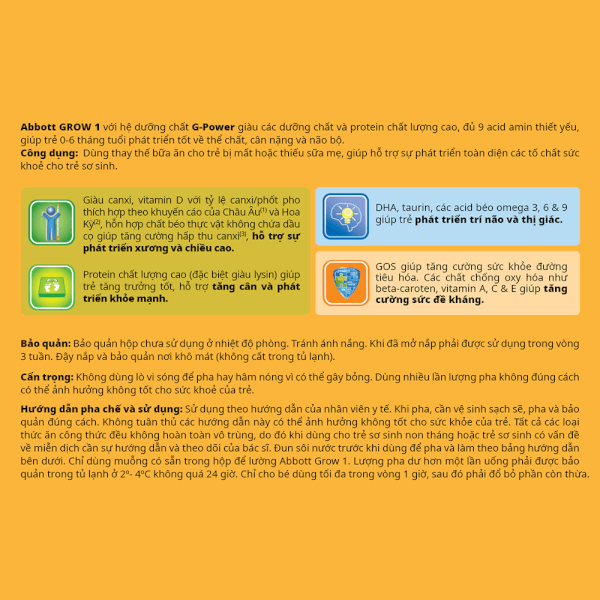 Sữa Abbott Grow 1+ (1-2 tuổi) - 900g