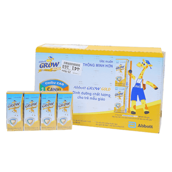 Thùng sữa bột pha sẵn Abbot Grow Gold hương vani (từ 1 tuổi) - Thùng 48 hộp