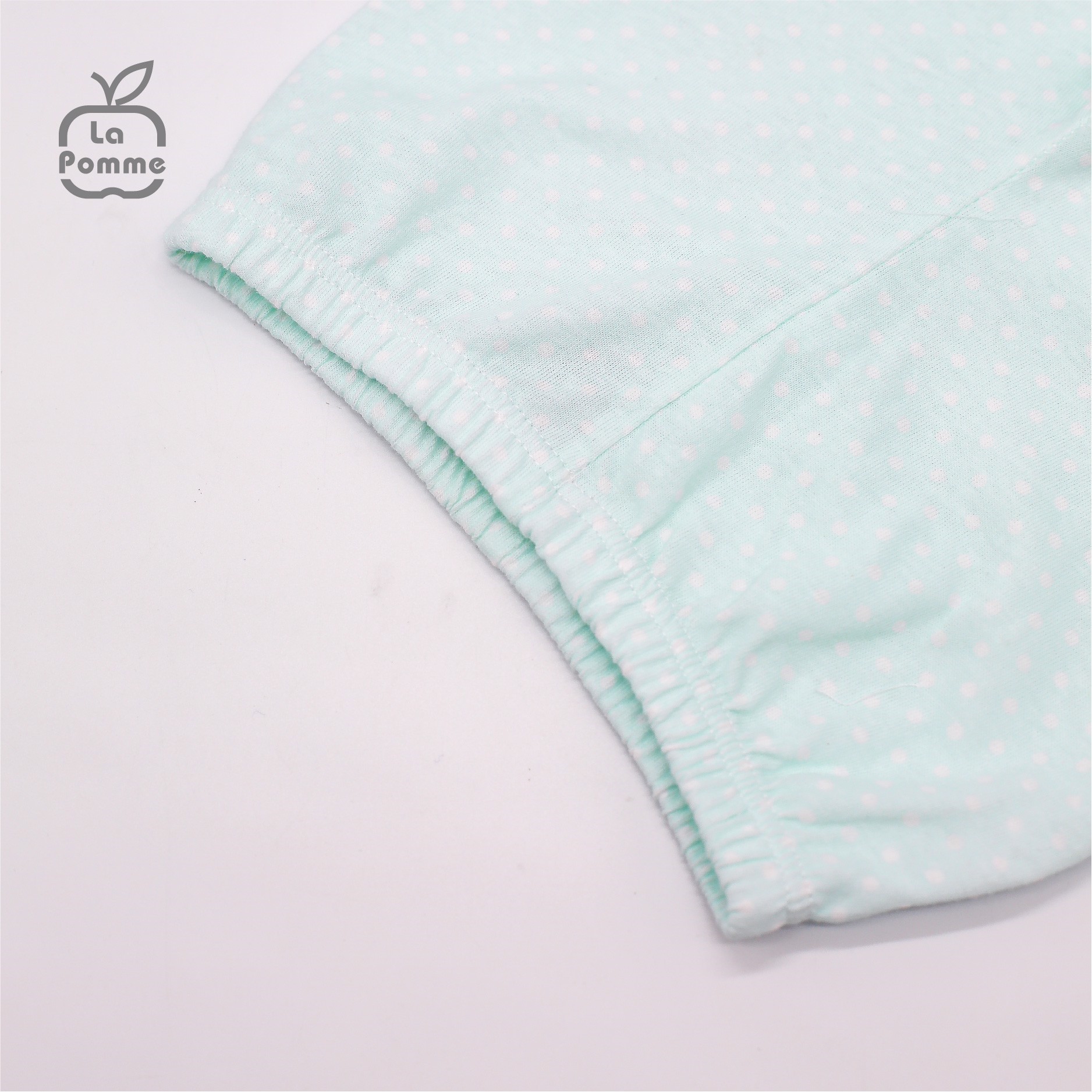 Bộ cộc tay La Pomme chấm bi xanh