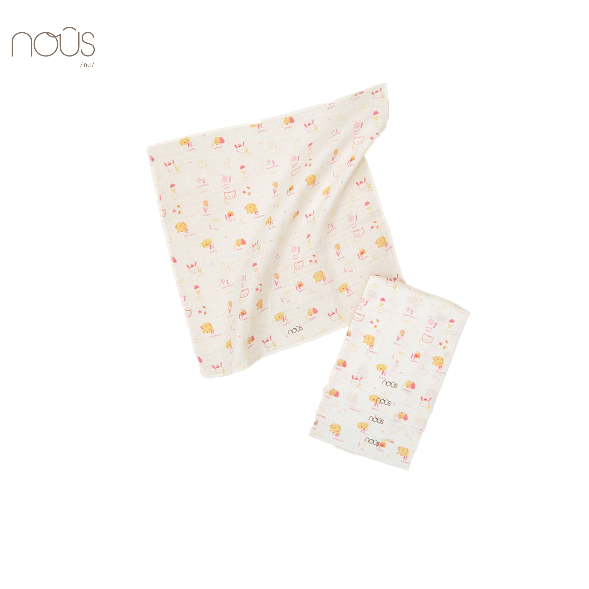 Set 5 khăn sữa chó mèo hồng