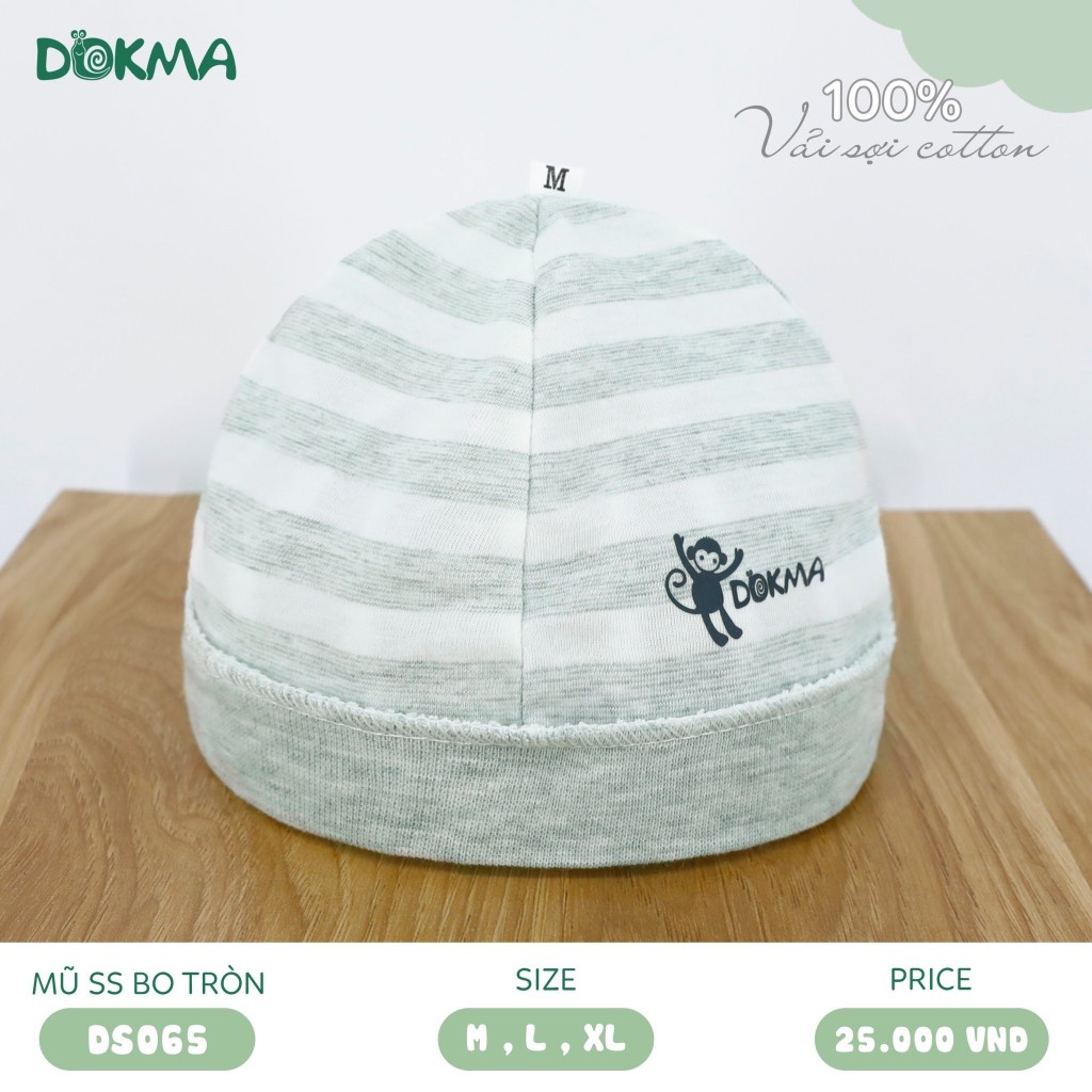 Mũ sơ sinh bo tròn Dokma - DS065