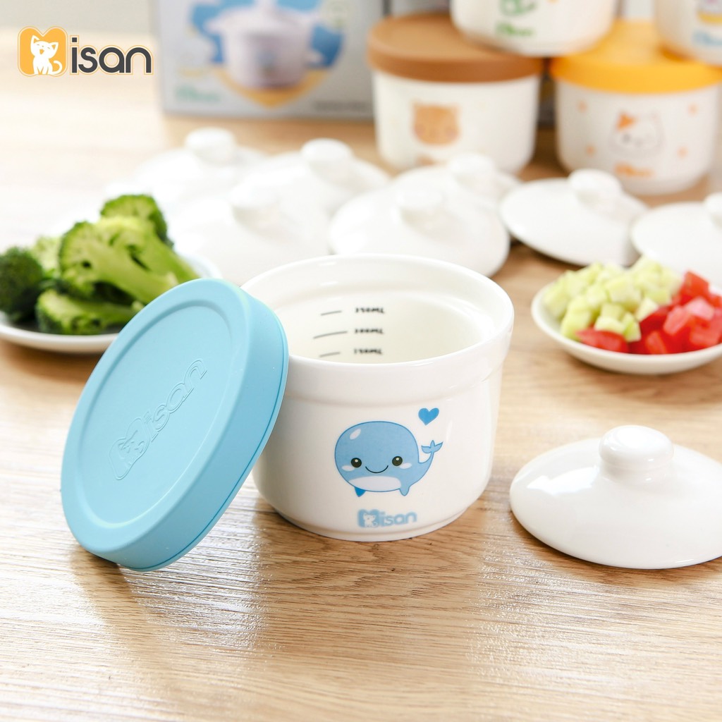 Bát sứ có nắp đậy, chia vạch Misan (2 nắp) 200ml