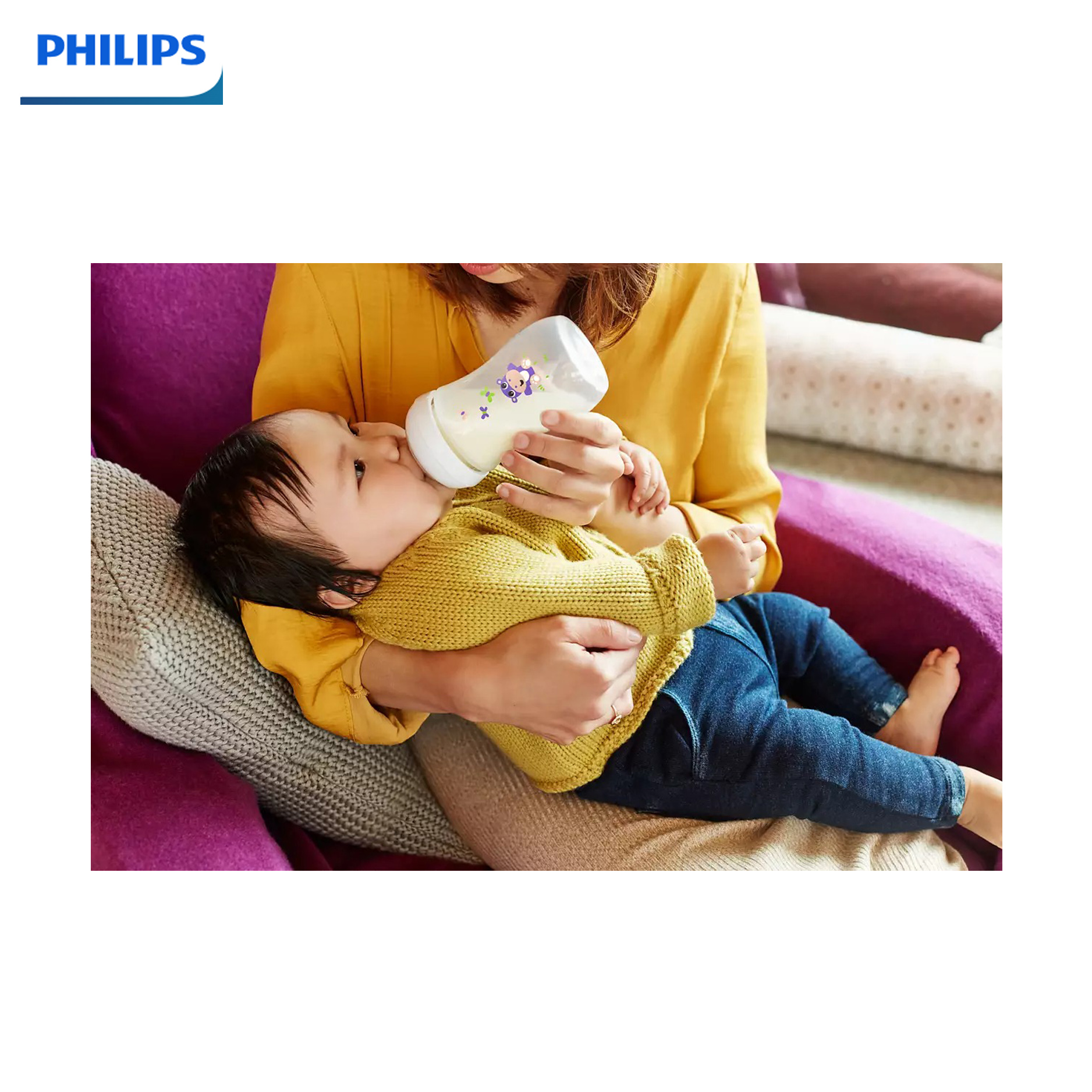 Bình sữa Philips Avent Nature Hippo 260ml (1M+)