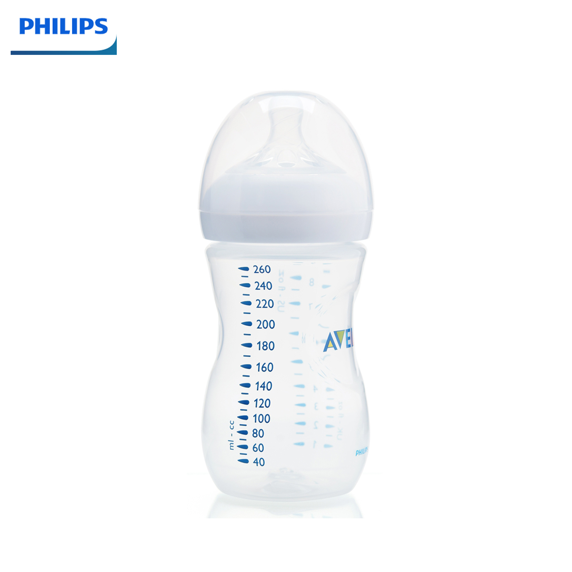 Bình sữa Philips Avent Nature 260ml bằng nhựa, không BPA (SCF693.13)