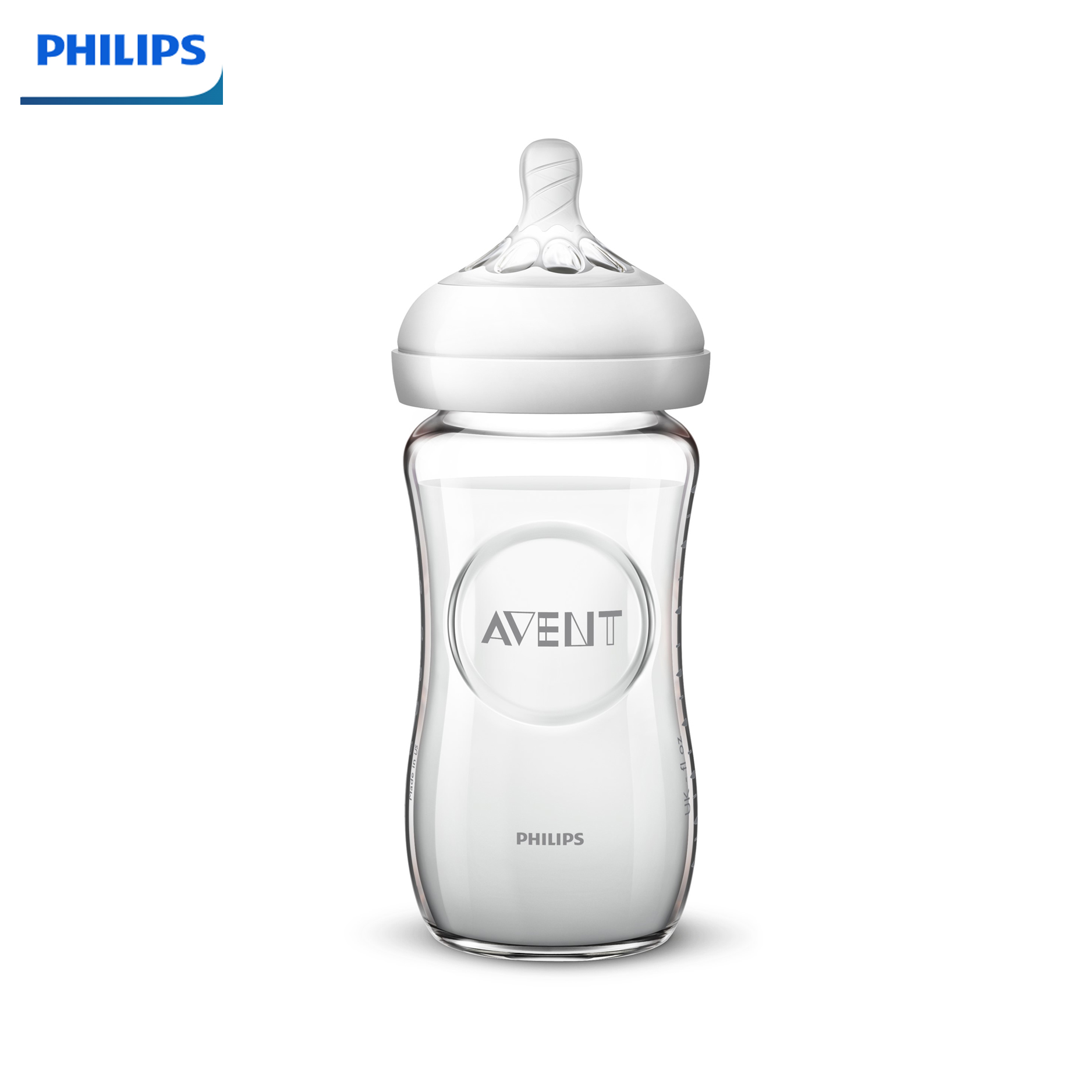 Bình sữa thủy tinh Philips Avent Nature mô phỏng tự nhiên 240ml (SCF673.13)