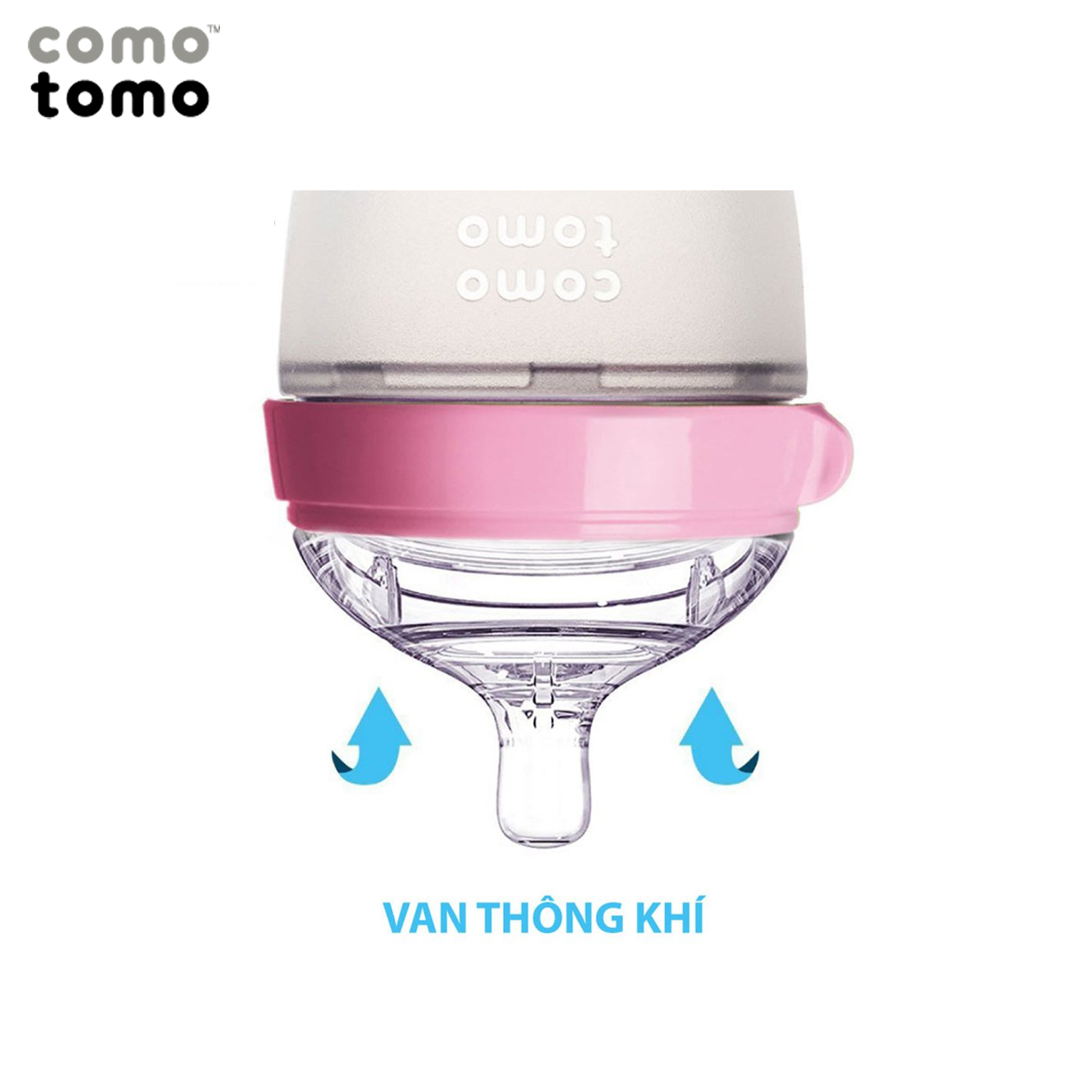 Bình sữa silicone Comotomo 150ml - Hồng