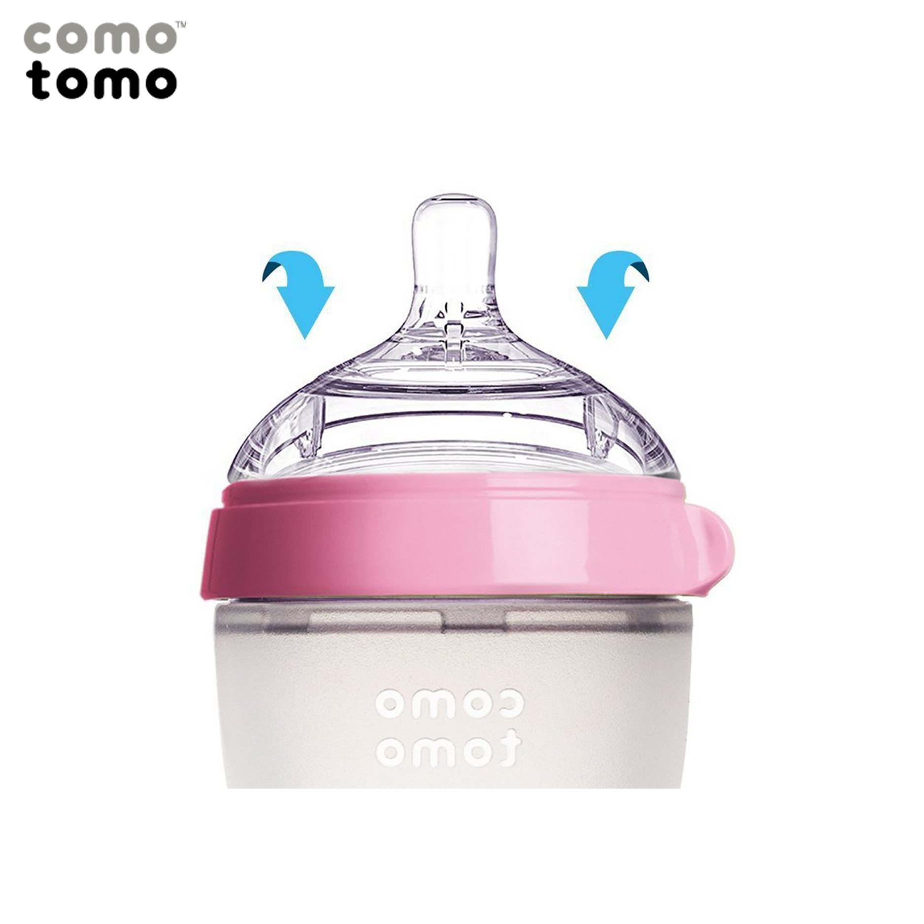 Bình sữa silicone Comotomo 250ml - Hồng