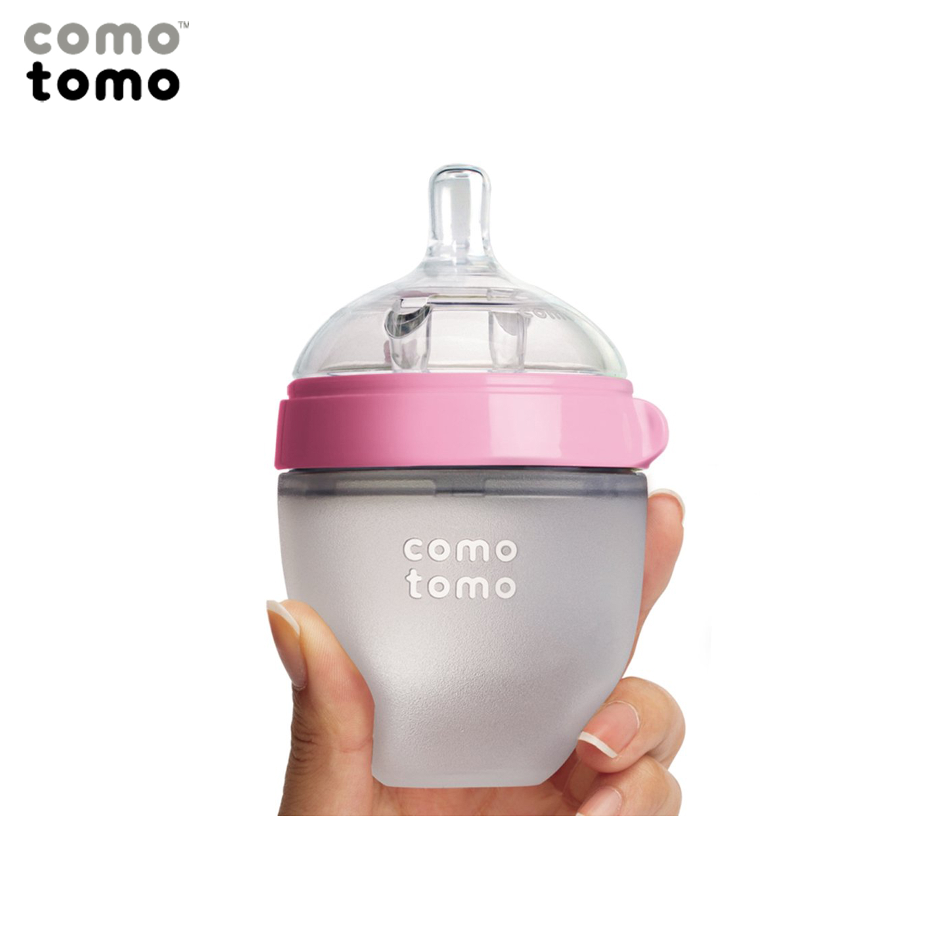 Bình sữa silicone Comotomo 150ml - Hồng
