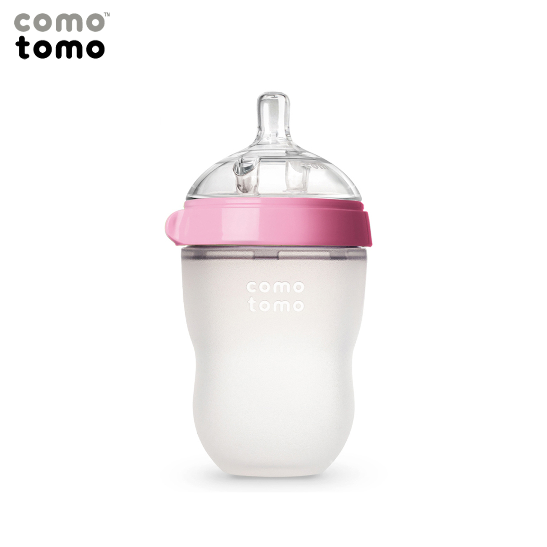 Bình sữa silicone Comotomo 250ml - Hồng