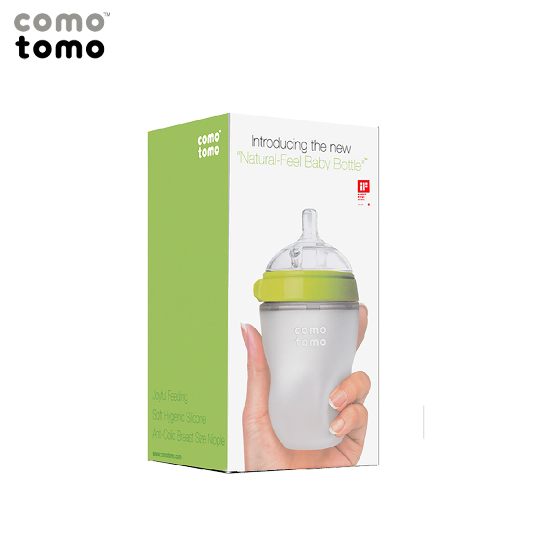 Bình sữa silicone Comotomo 250ml - Xanh
