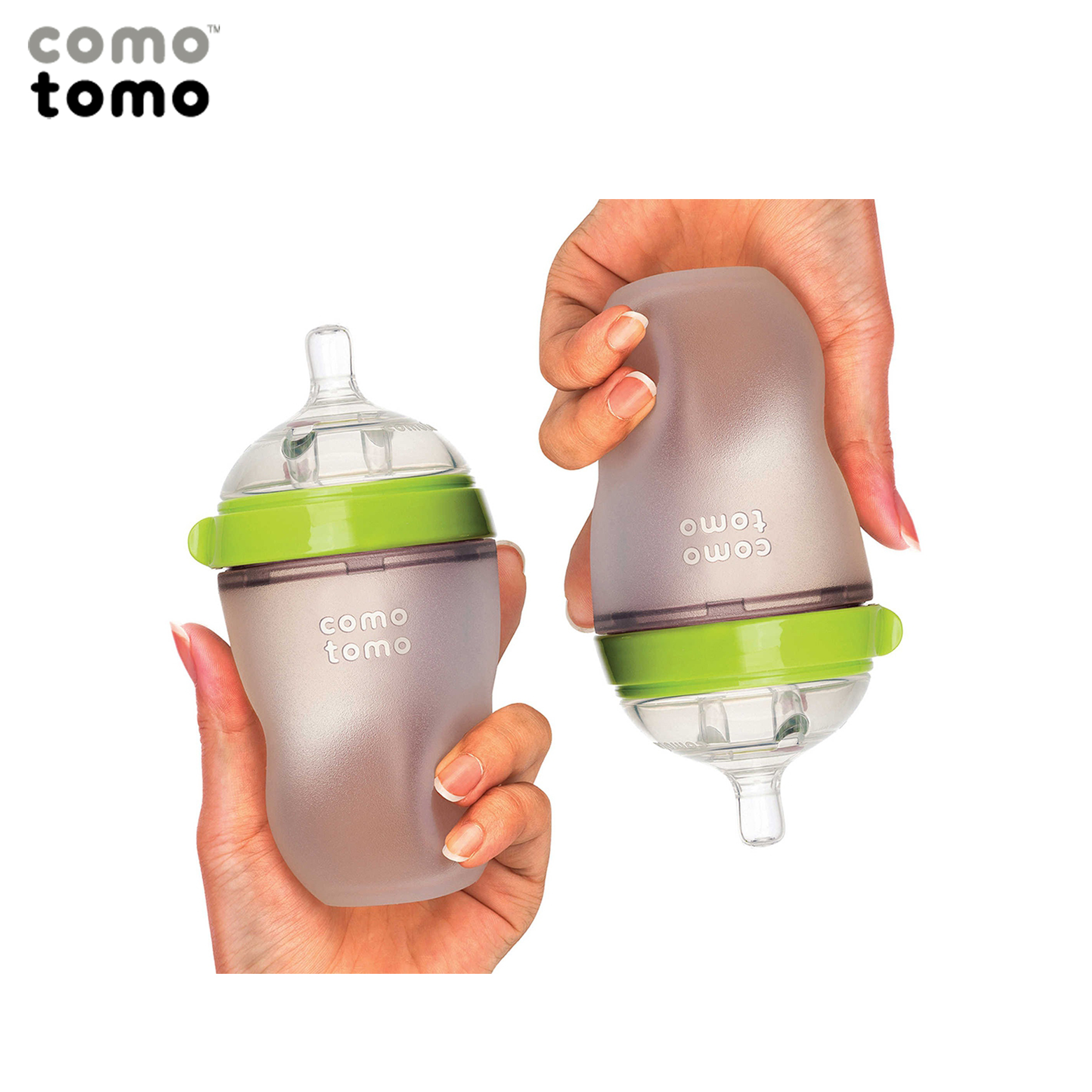 Bình sữa silicone Comotomo 250ml - Xanh