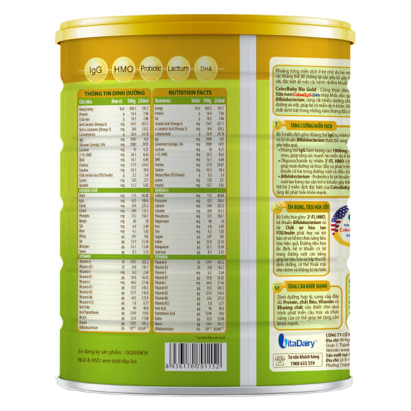 Sữa ColosBaby Bio Gold 1+ (1-2 tuổi)