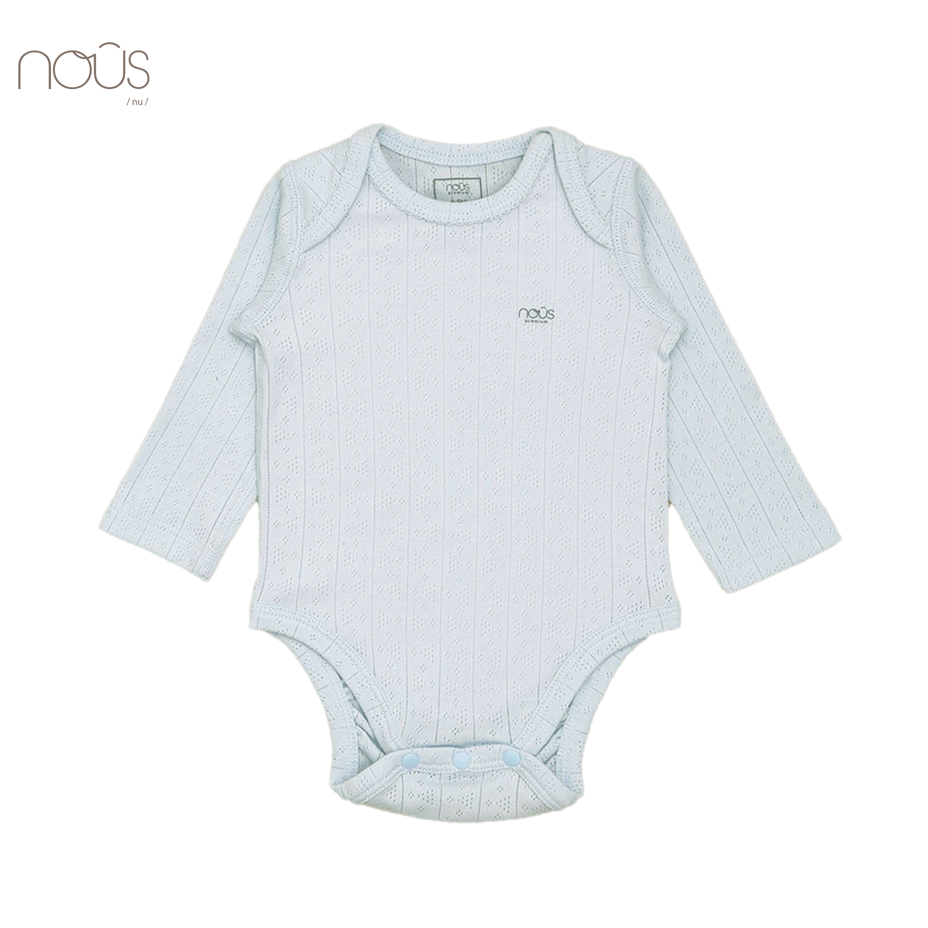 Bộ Bodysuit dài tay xanh trắng - Set 2 bộ