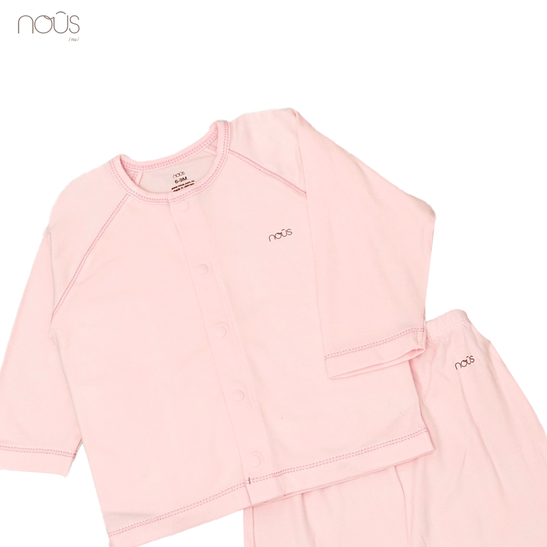 Bộ cài thẳng dài petit hồng nhạt