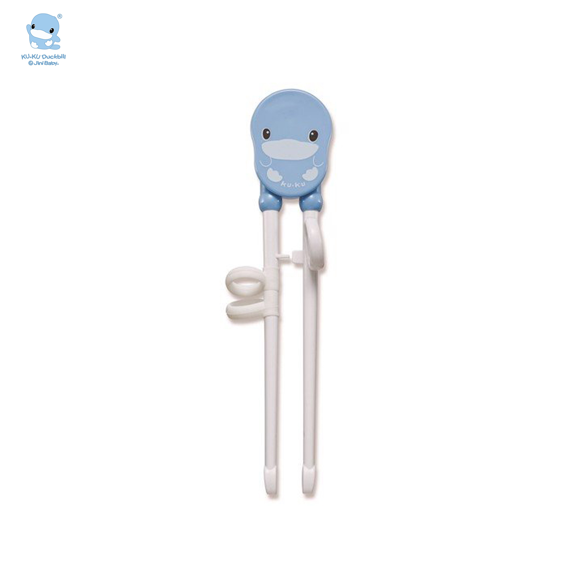 Bộ đũa KUKU cho bé từ 2 tuổi tập ăn dặm bằng nhựa cứng